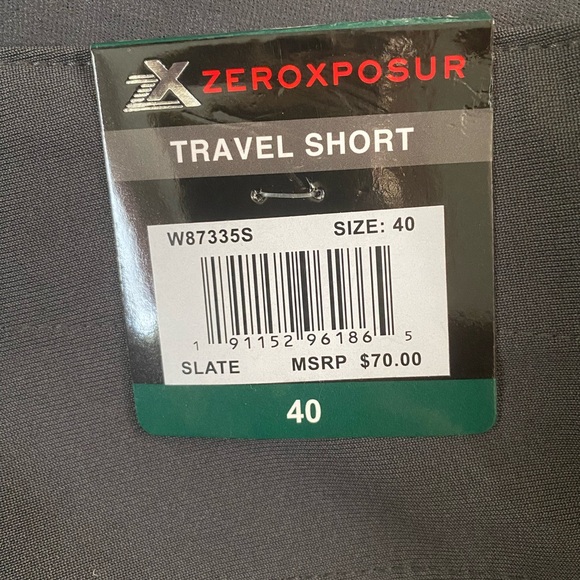 Zeroxposur Brand New Mens Shorts Zipper Closure Front Back Pockets Sz 40 Gray - Picture 2 of 16